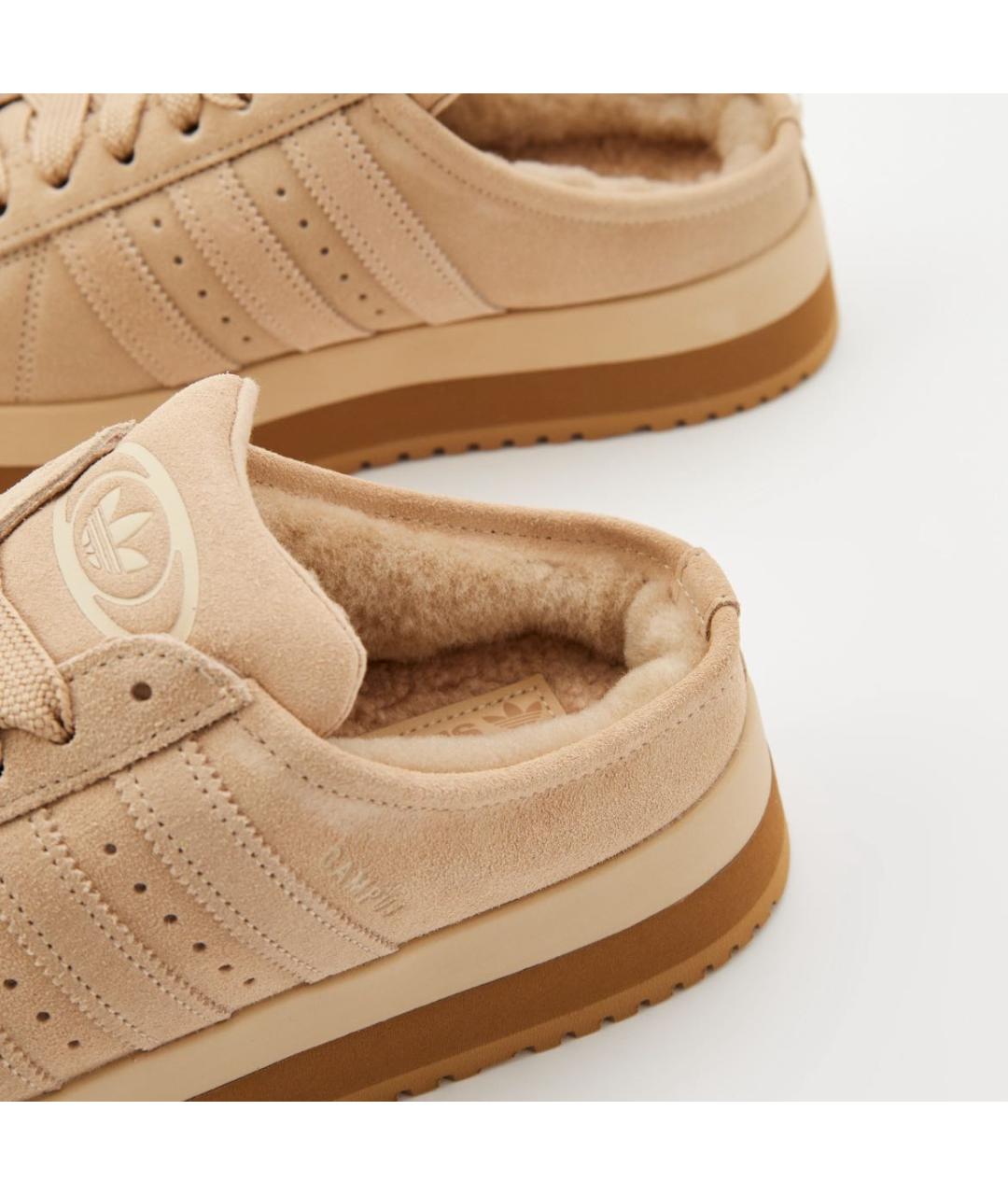 ADIDAS Бежевые замшевые кроссовки, фото 4