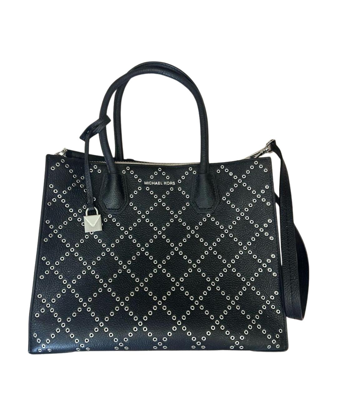 MICHAEL KORS Черная кожаная сумка тоут, фото 1