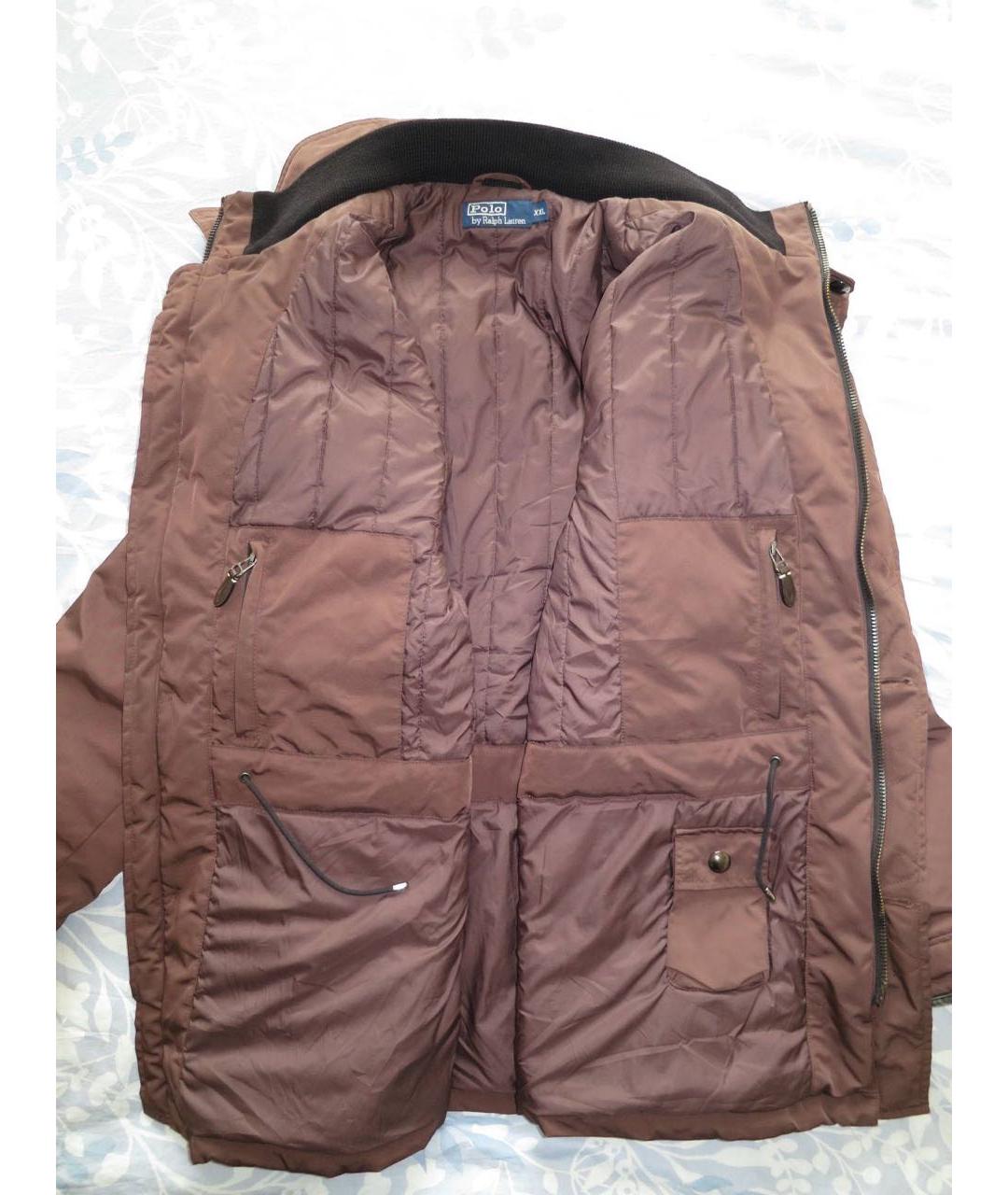 POLO RALPH LAUREN Коричневая полиэстеровая куртка, фото 3