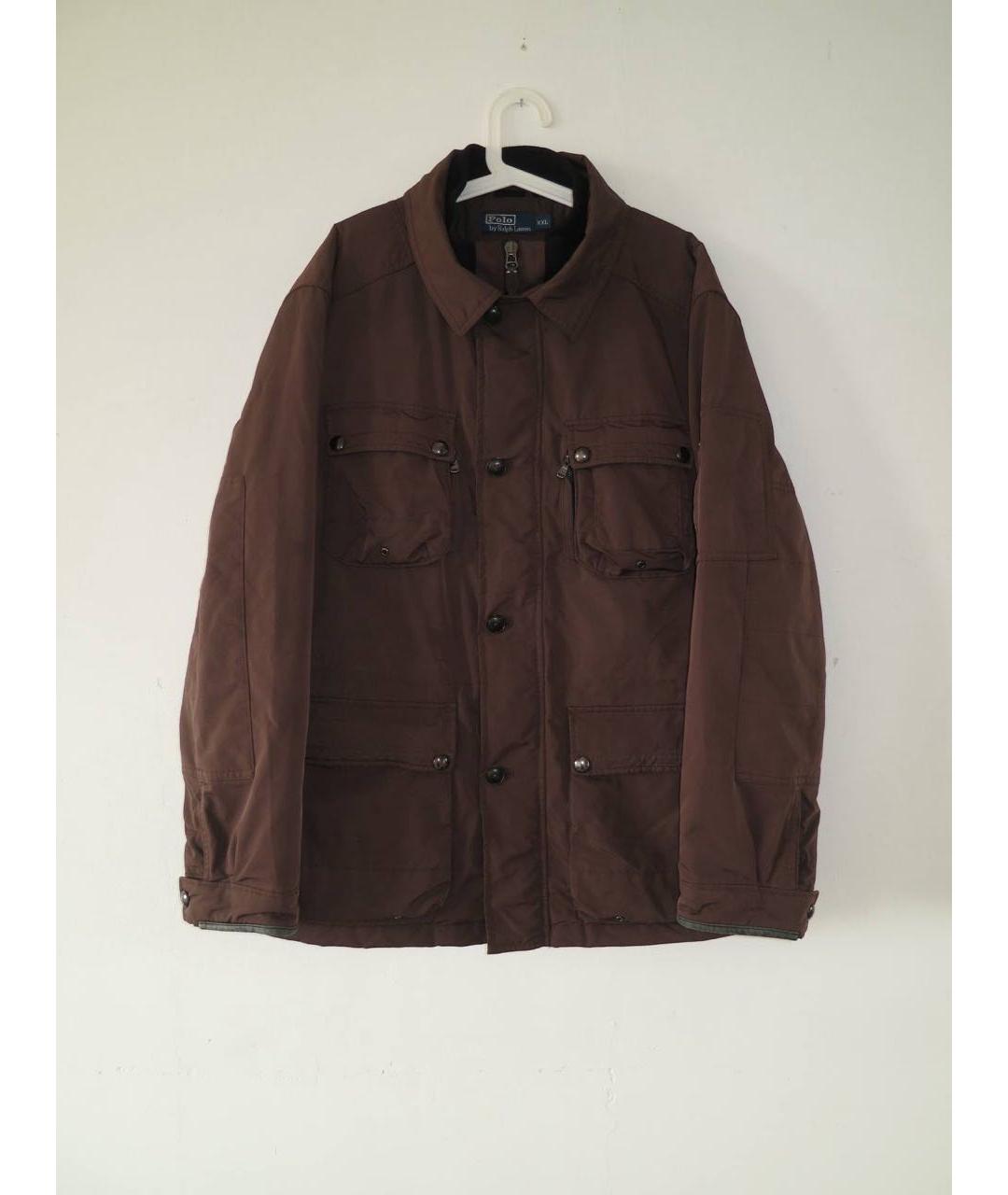 POLO RALPH LAUREN Коричневая полиэстеровая куртка, фото 6