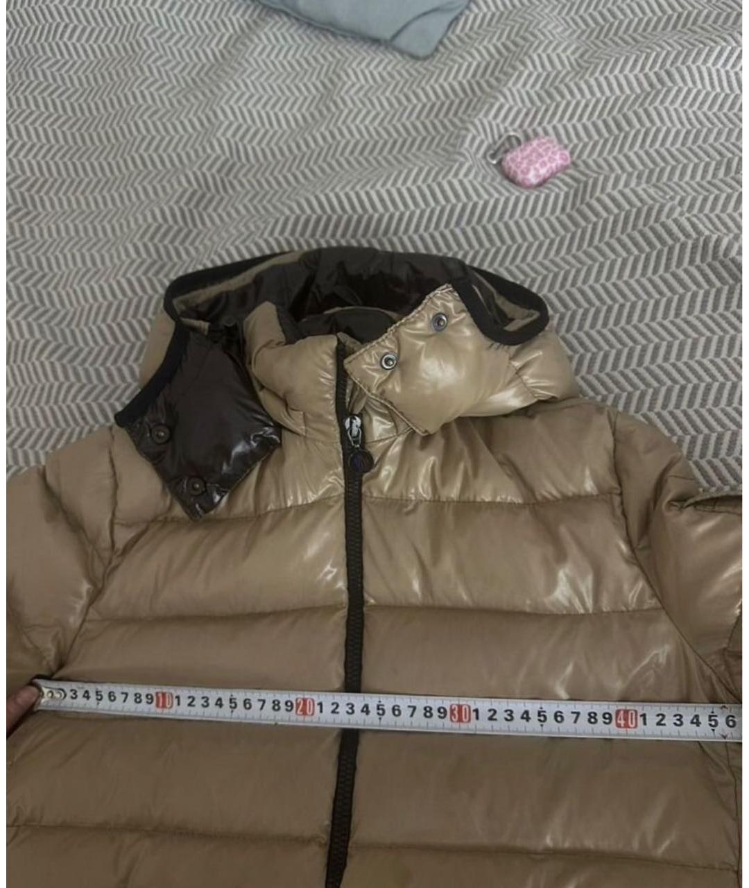 MONCLER Бежевый пуховик, фото 4