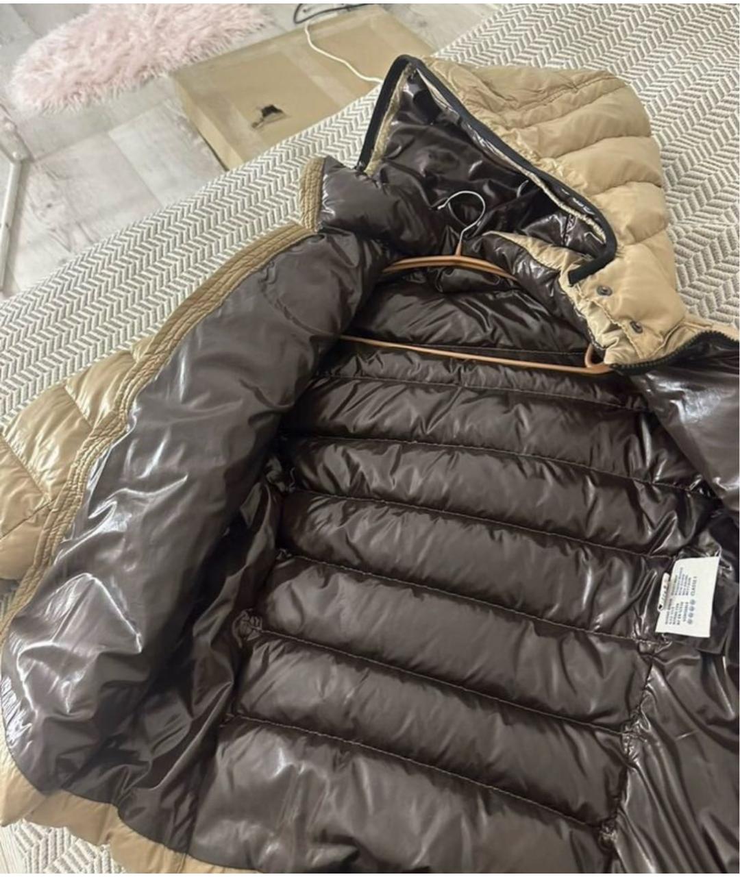 MONCLER Бежевый пуховик, фото 2