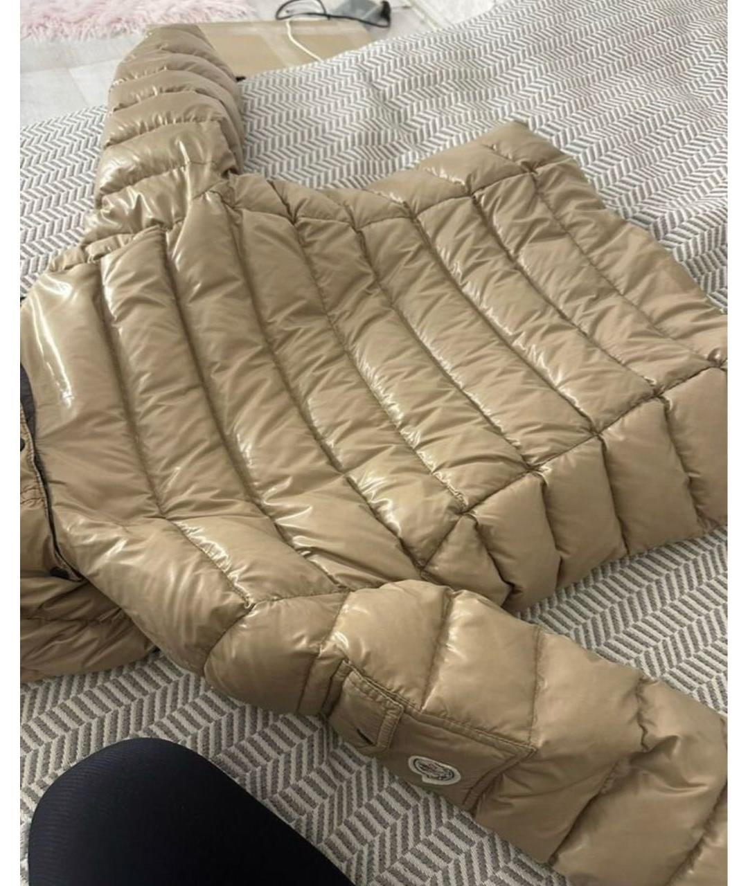 MONCLER Бежевый пуховик, фото 3