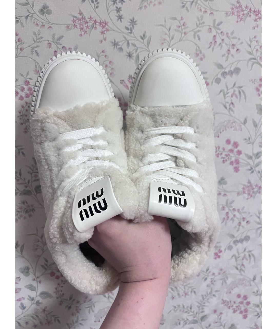MIU MIU Белые кеды, фото 5