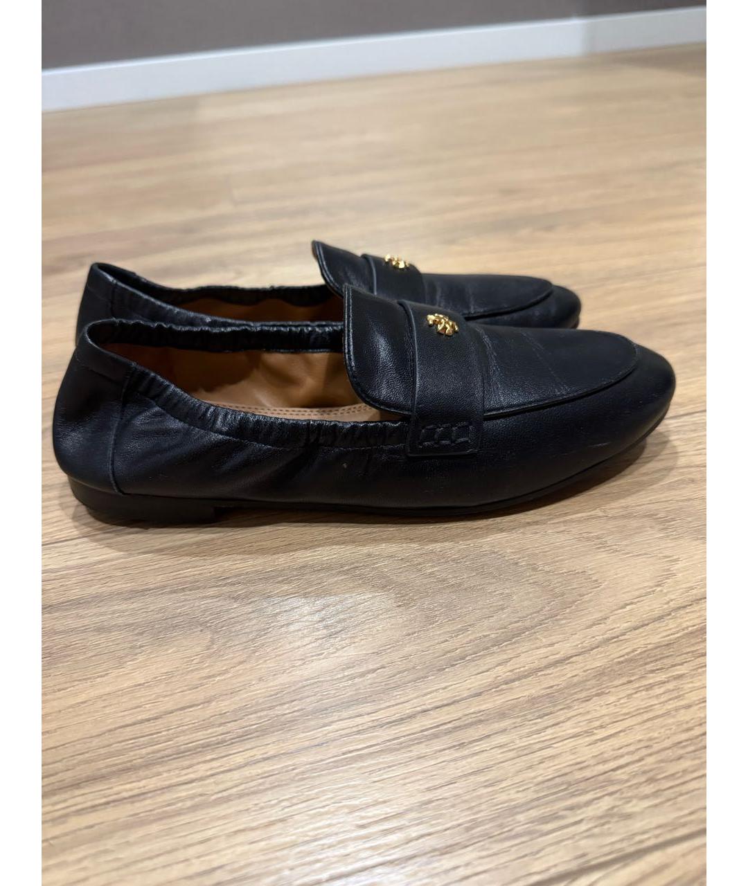 TORY BURCH Черные кожаные лоферы, фото 9