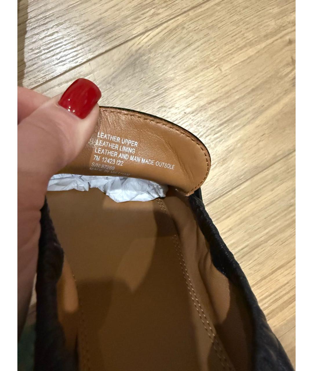 TORY BURCH Черные кожаные лоферы, фото 7