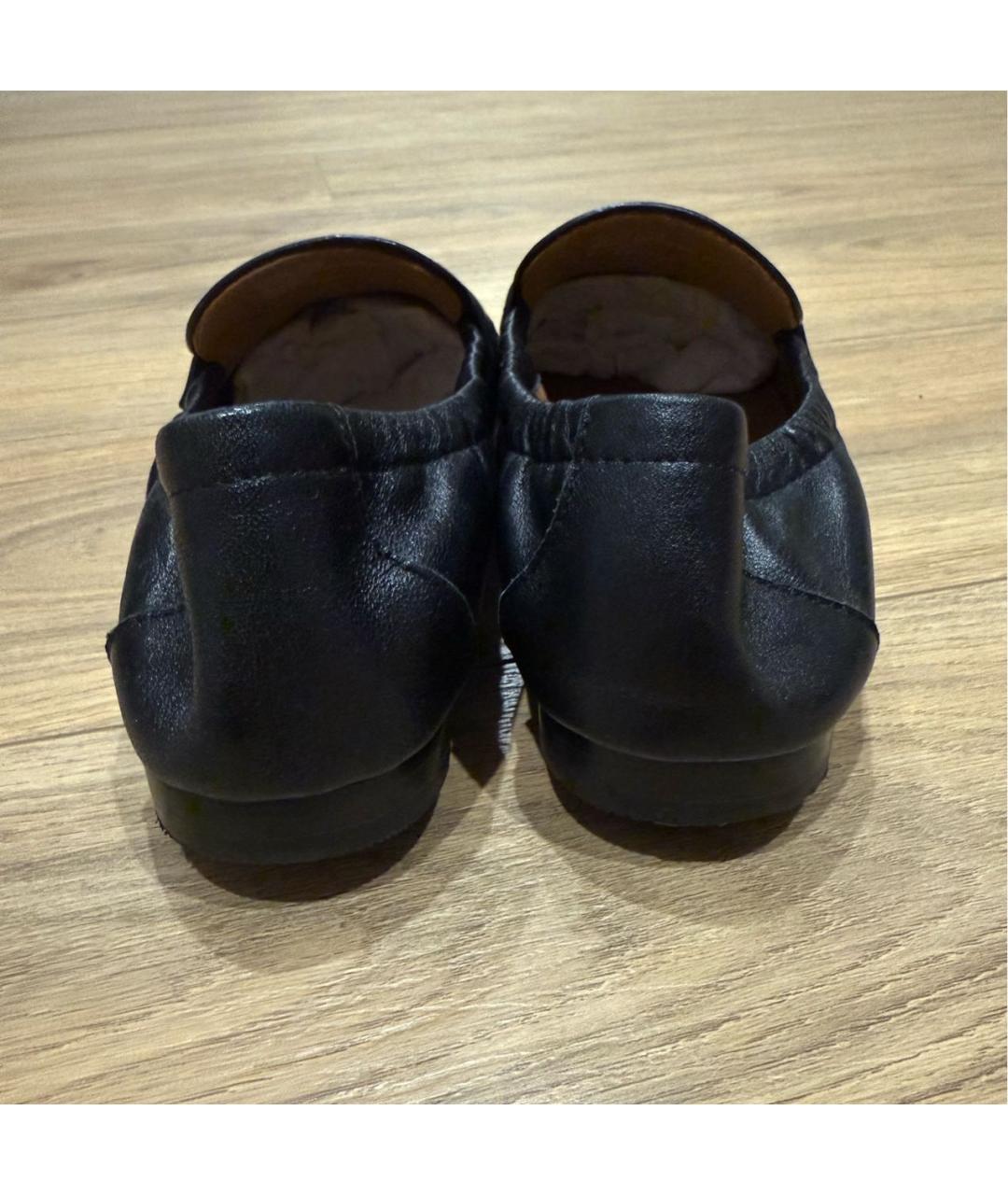 TORY BURCH Черные кожаные лоферы, фото 4