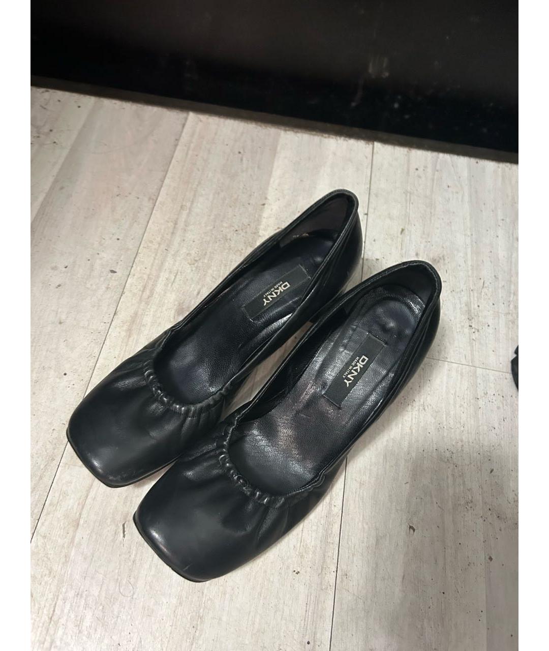 DKNY Черные кожаные туфли, фото 2