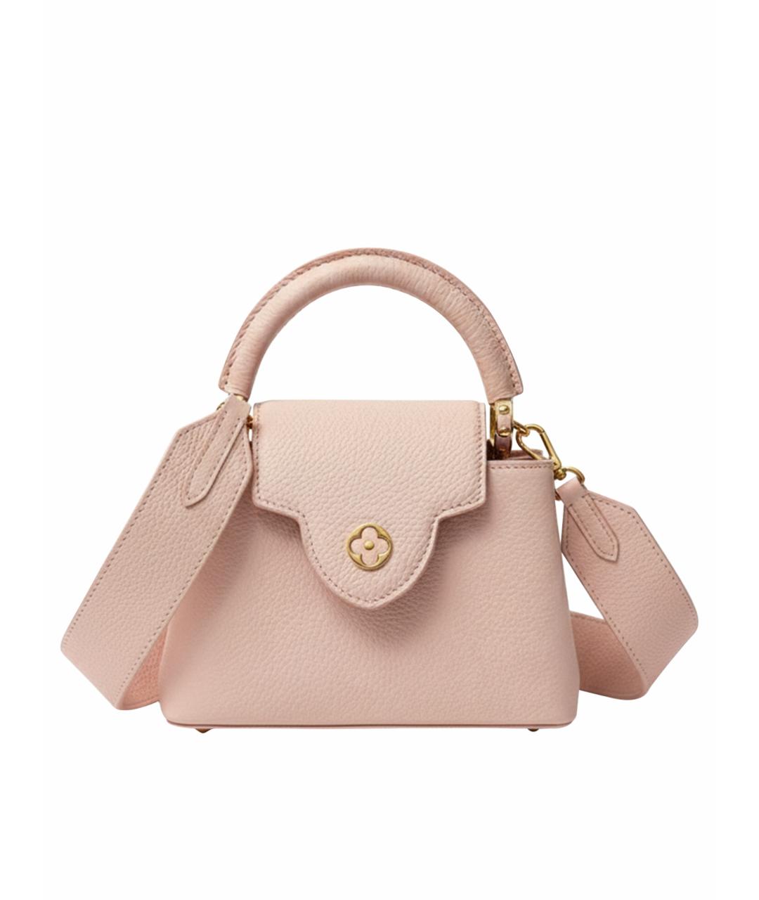 LOUIS VUITTON Розовая кожаная сумка с короткими ручками, фото 1