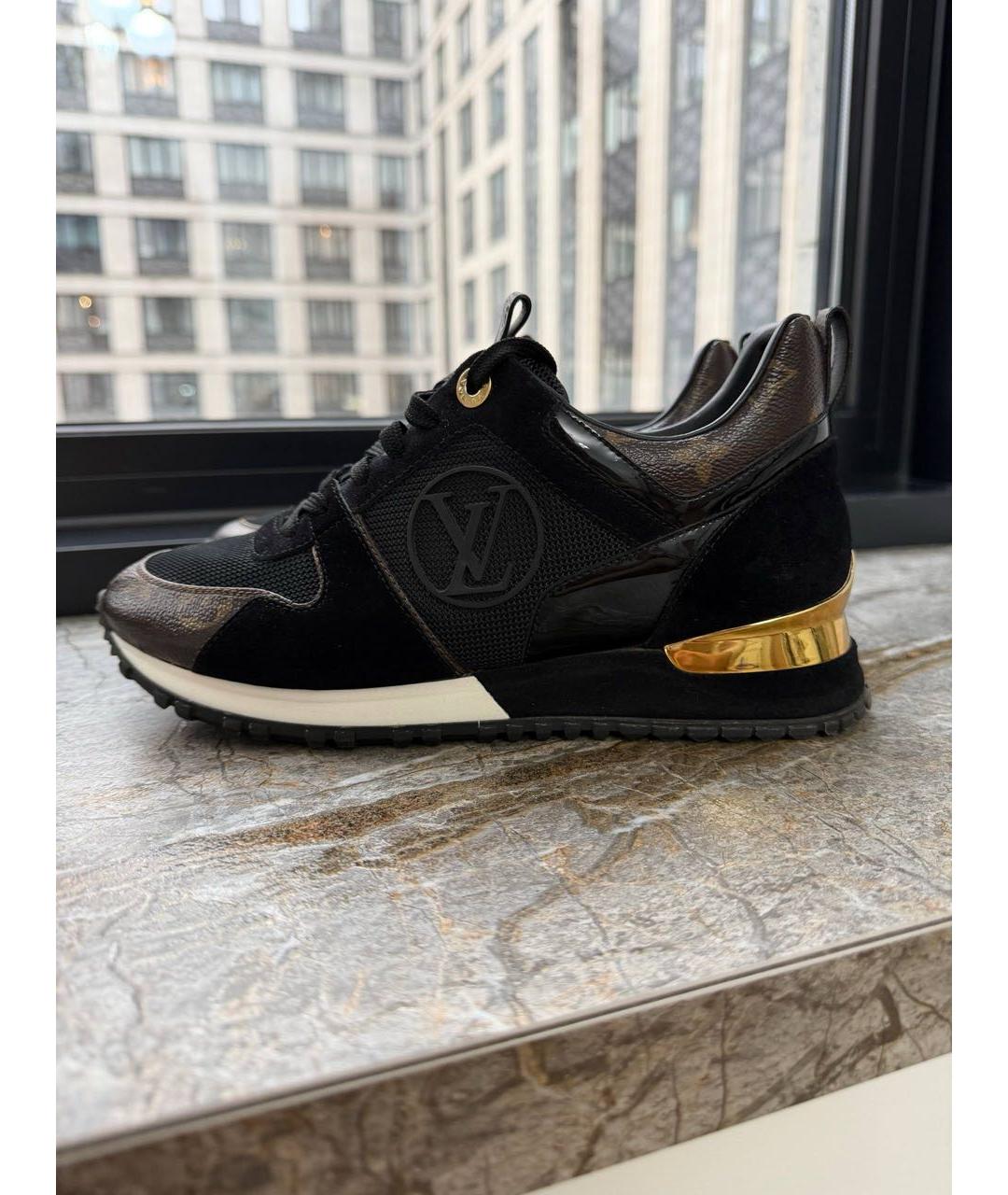 LOUIS VUITTON Черные текстильные кроссовки, фото 7
