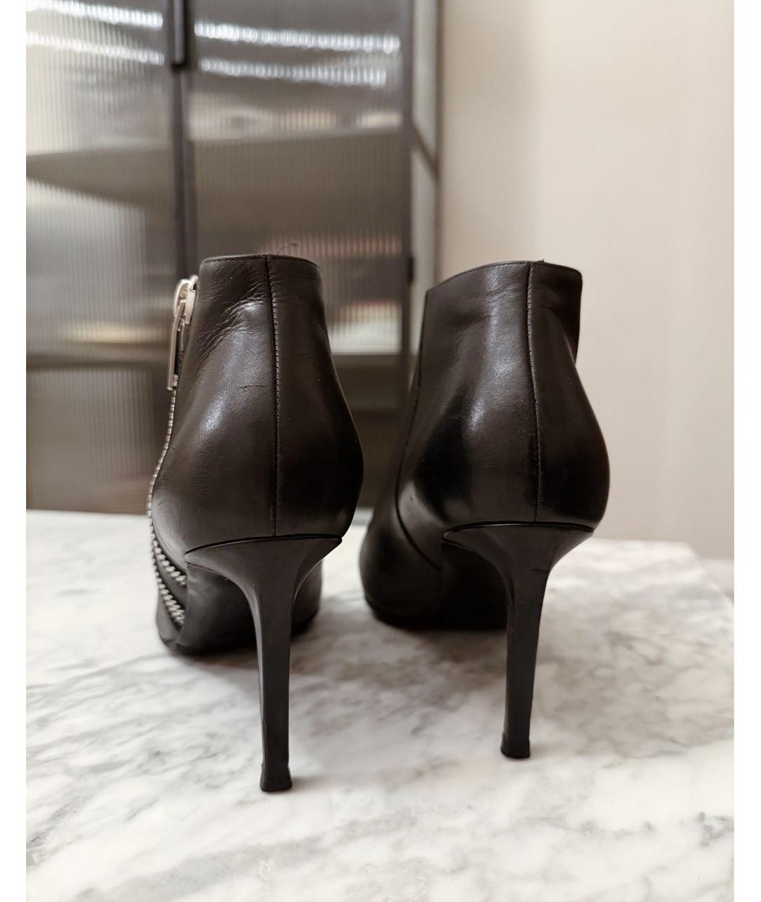 SAINT LAURENT Черные кожаные ботильоны, фото 4