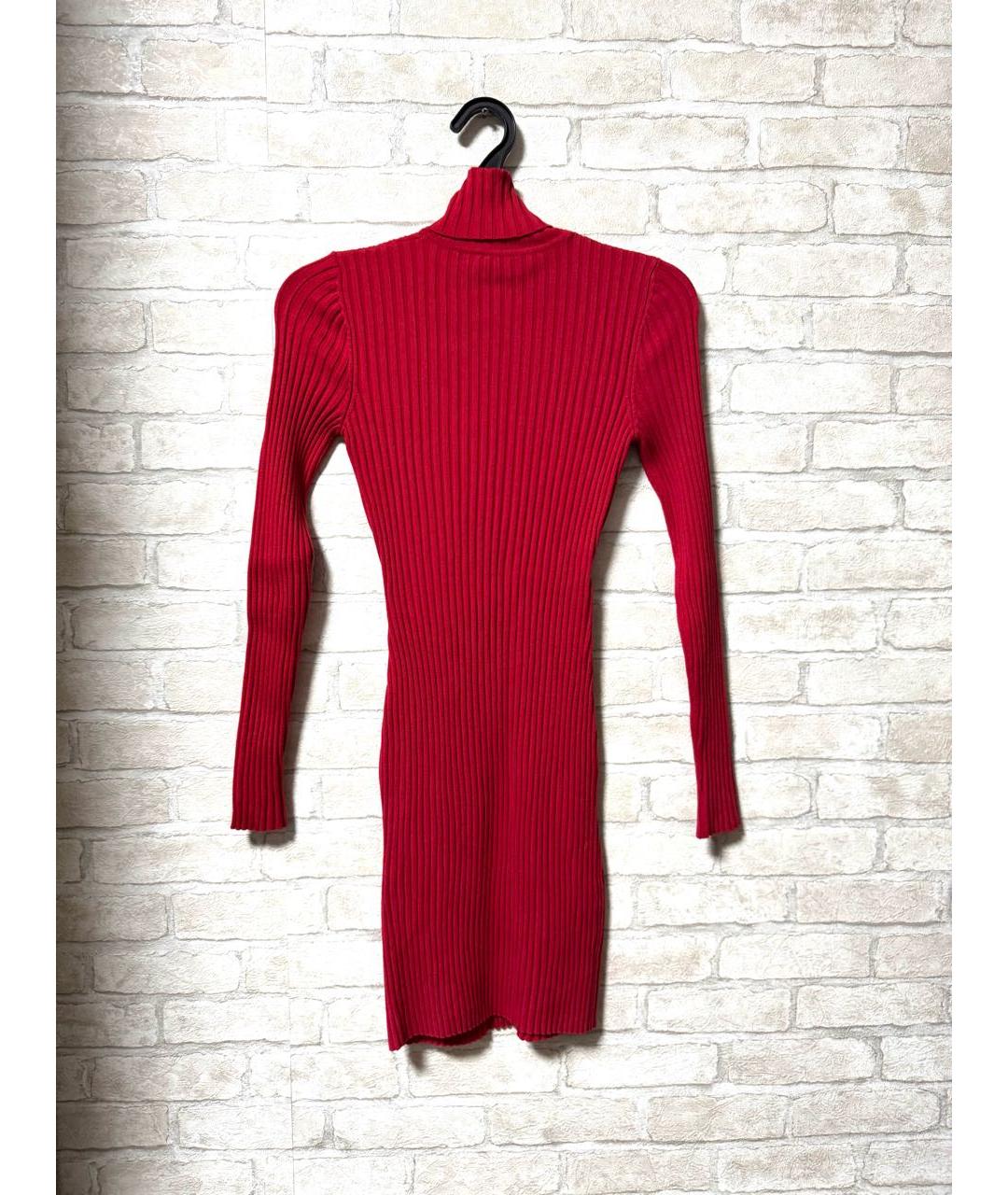 WOLFORD Красное шерстяное повседневное платье, фото 2