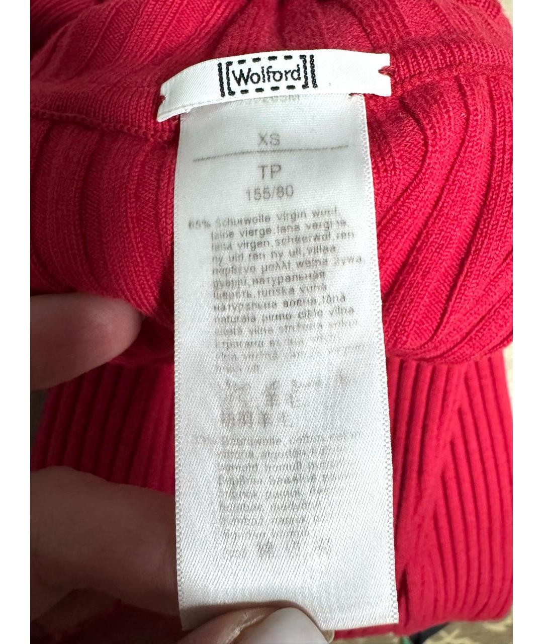 WOLFORD Красное шерстяное повседневное платье, фото 3