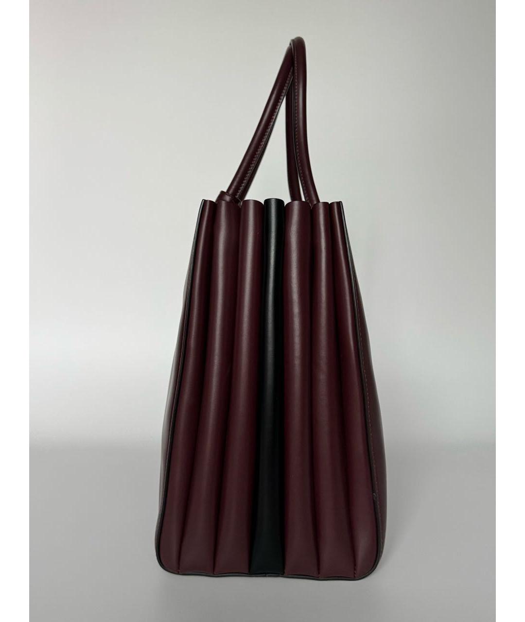 PRADA Бордовая кожаная сумка тоут, фото 6