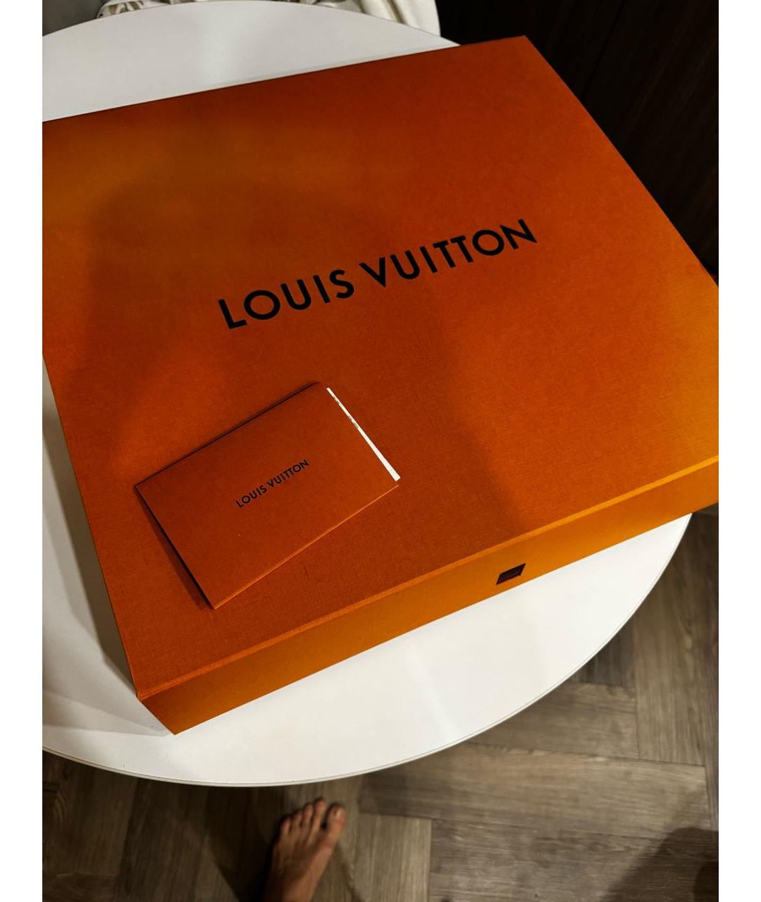 LOUIS VUITTON Коричневая кожаная сумка тоут, фото 5