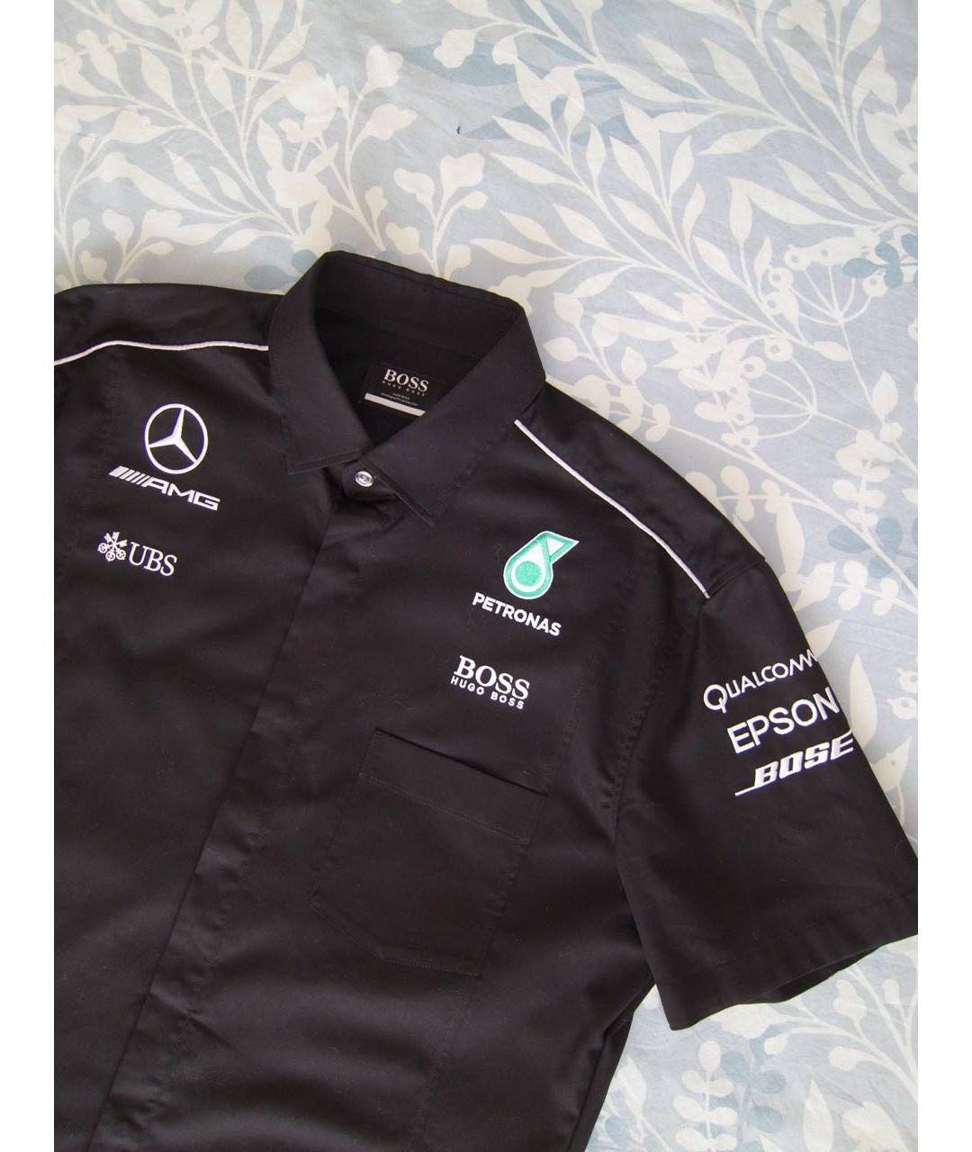 HUGO BOSS Черная хлопковая кэжуал рубашка, фото 5