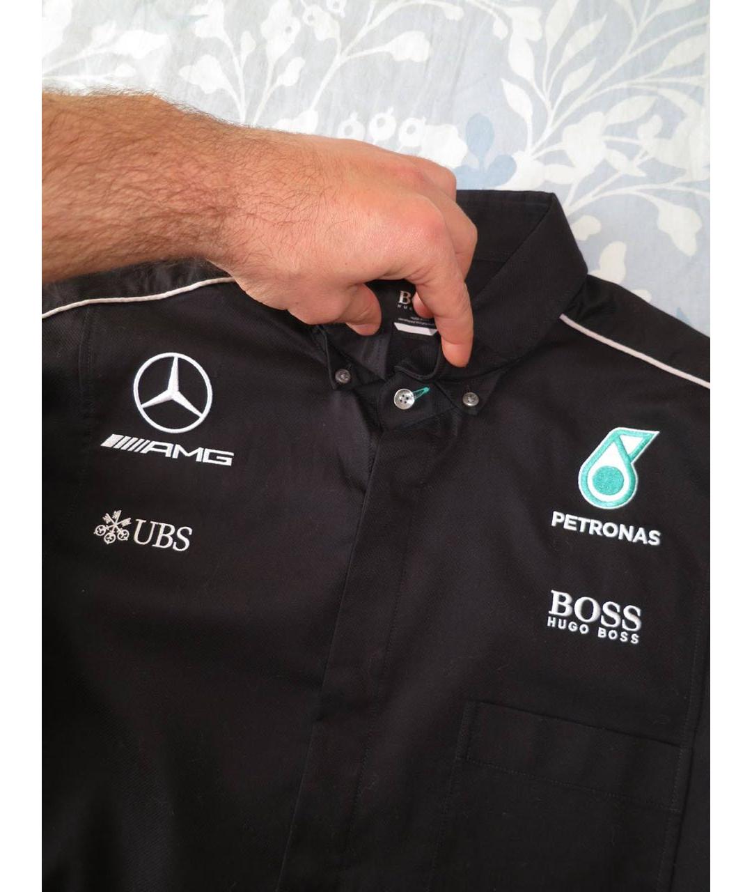 HUGO BOSS Черная хлопковая кэжуал рубашка, фото 6