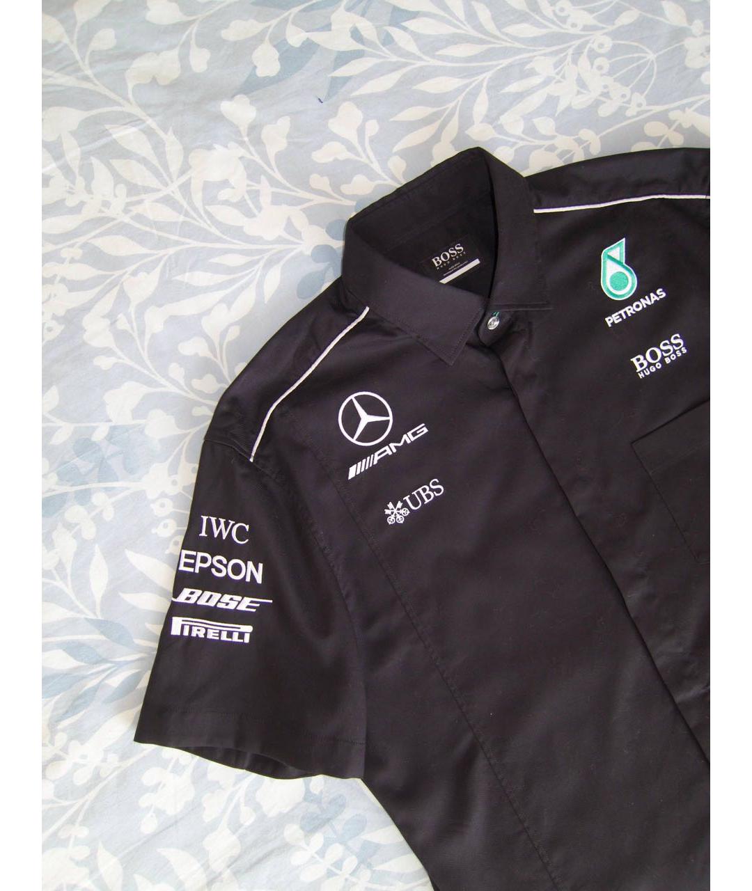 HUGO BOSS Черная хлопковая кэжуал рубашка, фото 4