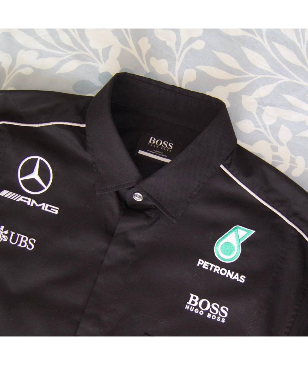 HUGO BOSS Черная хлопковая кэжуал рубашка, фото 3