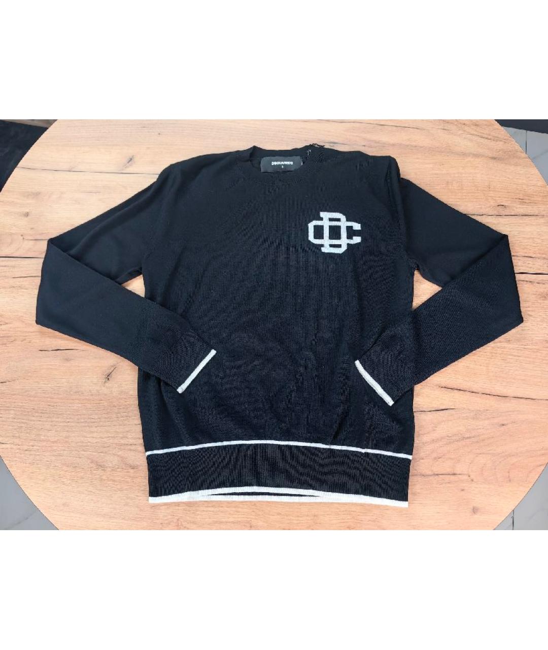 DSQUARED2 Темно-синий шерстяной джемпер / свитер, фото 9