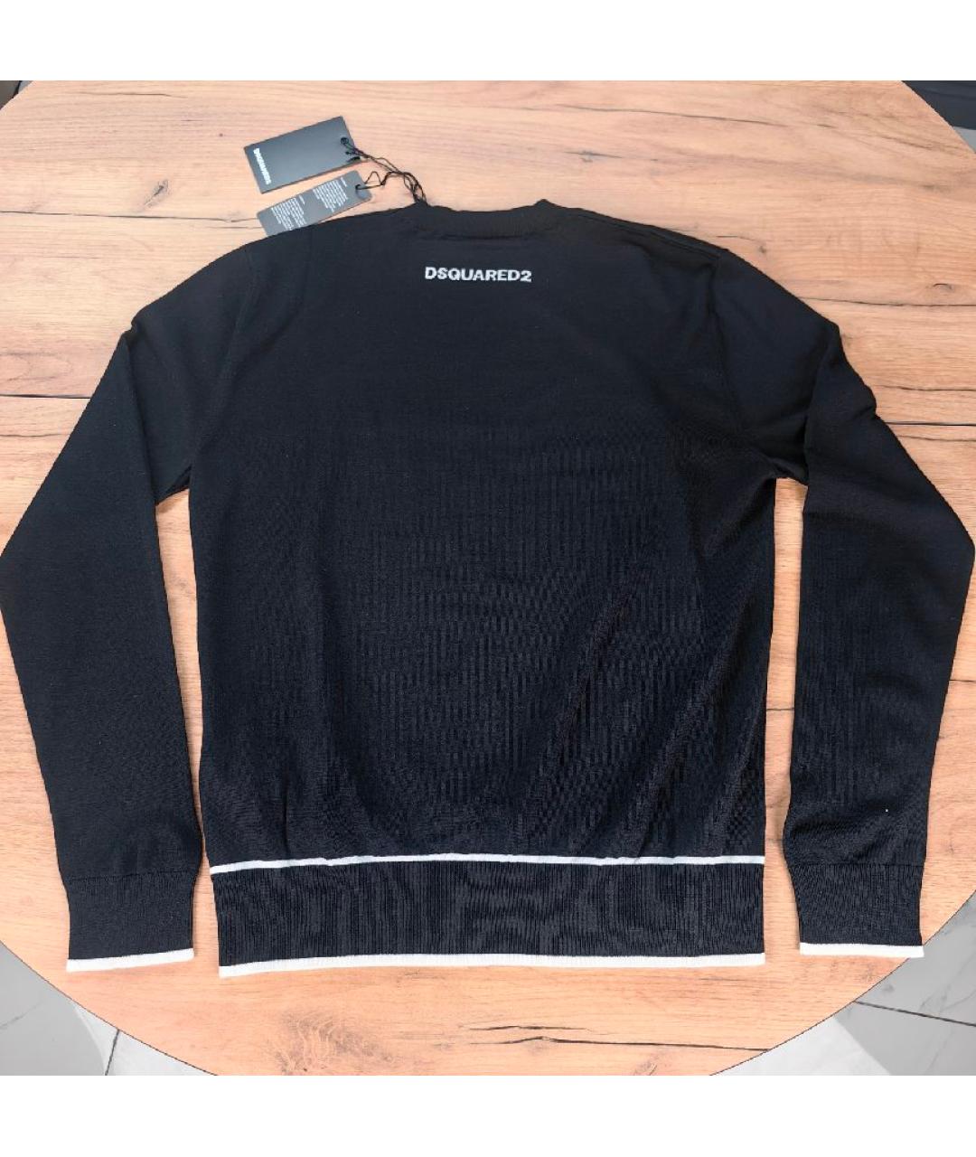 DSQUARED2 Темно-синий шерстяной джемпер / свитер, фото 2