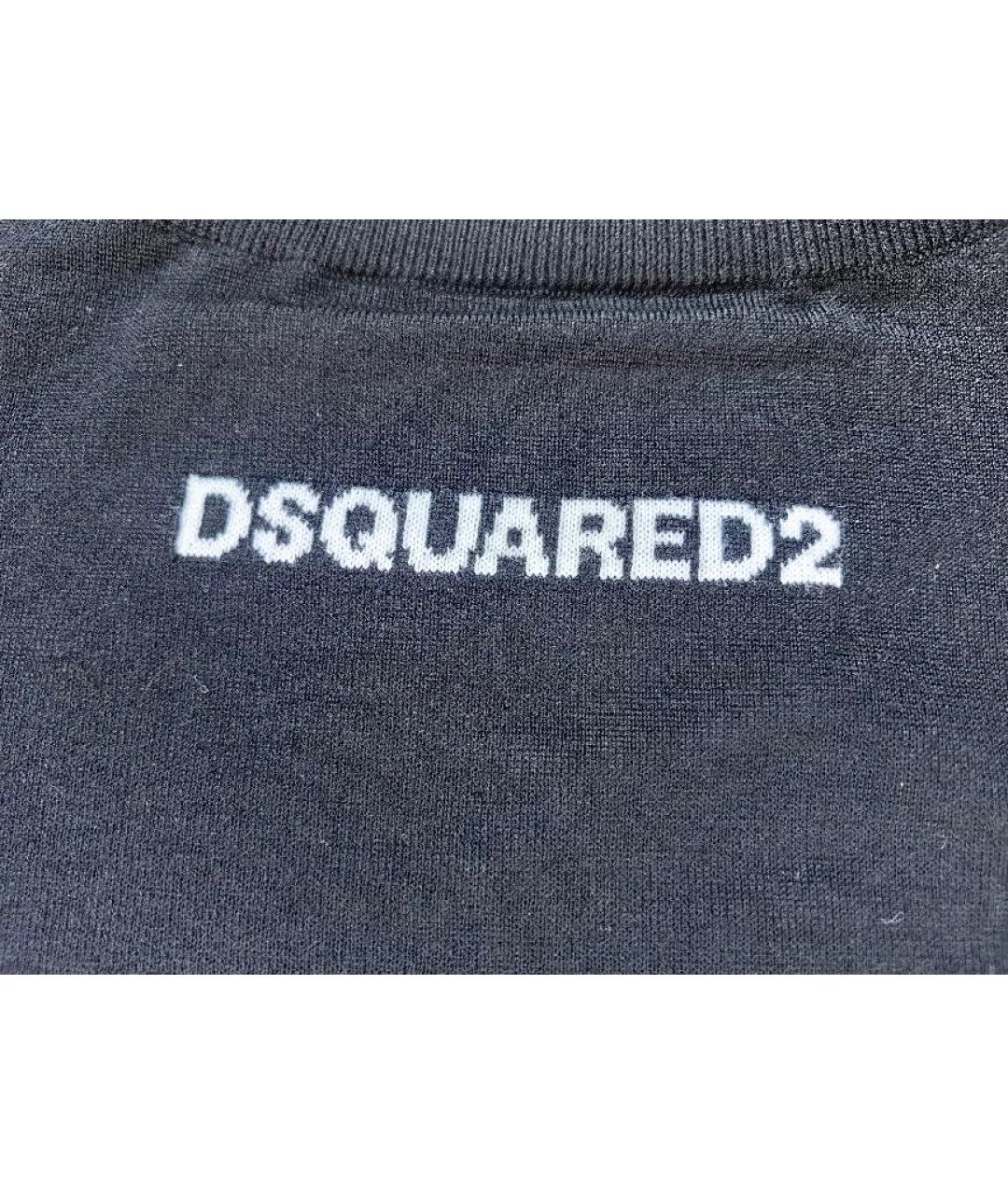 DSQUARED2 Темно-синий шерстяной джемпер / свитер, фото 5