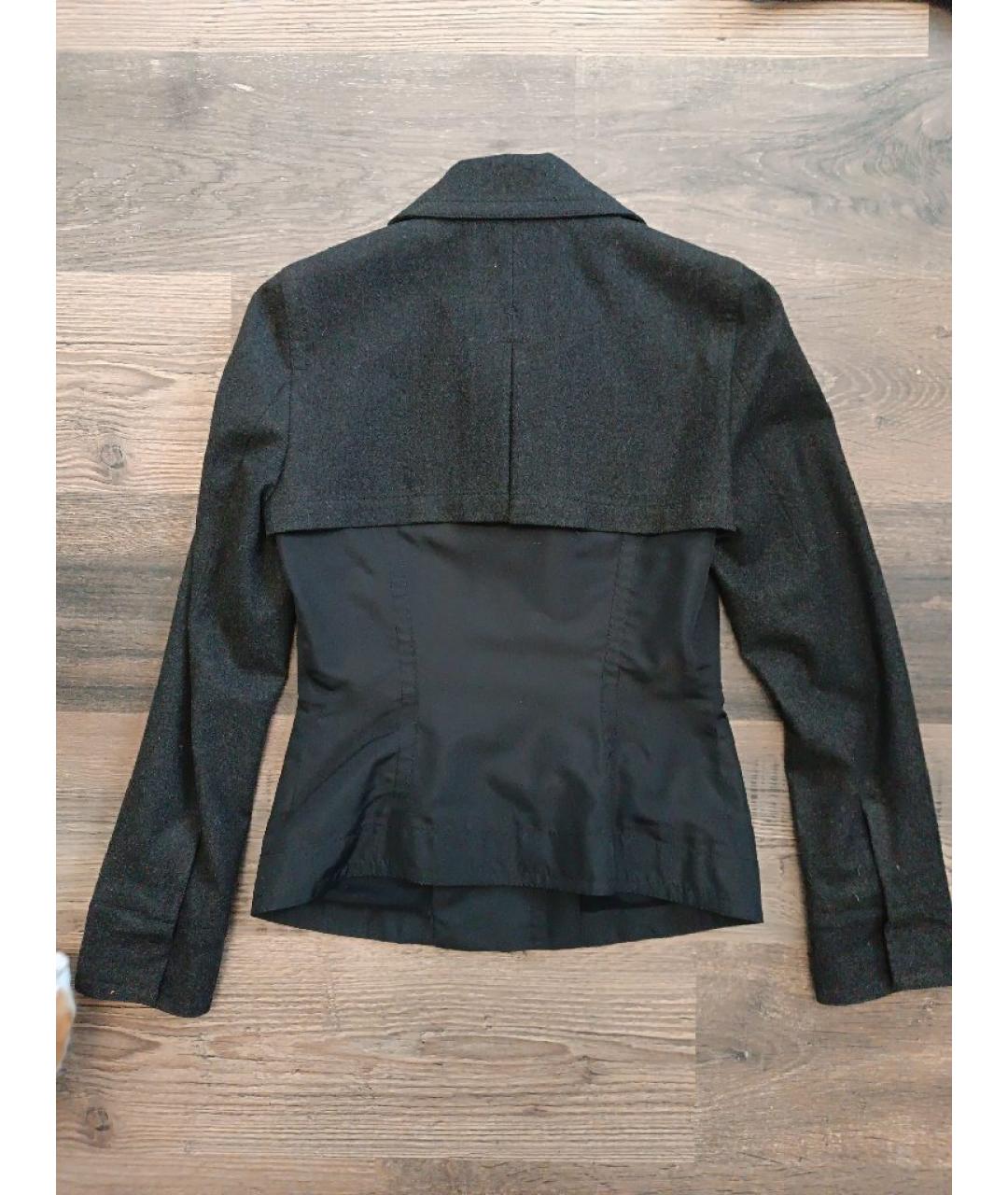 CELINE Антрацитовый шерстяной жакет/пиджак, фото 2