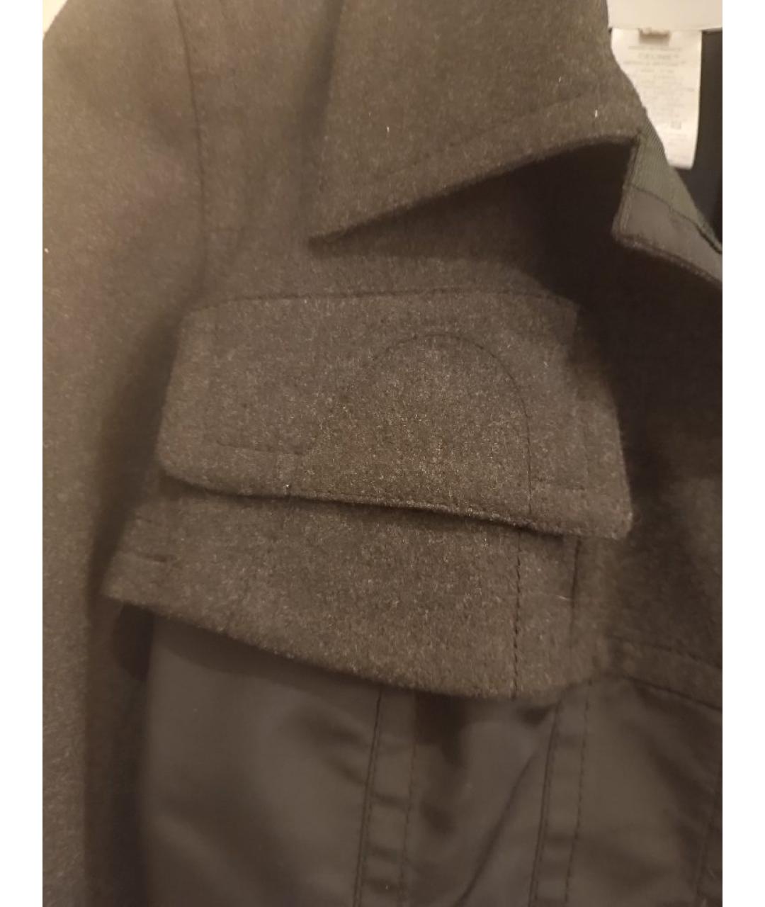CELINE Антрацитовый шерстяной жакет/пиджак, фото 4