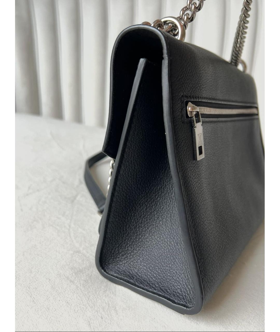 LOUIS VUITTON Черная кожаная сумка через плечо, фото 2