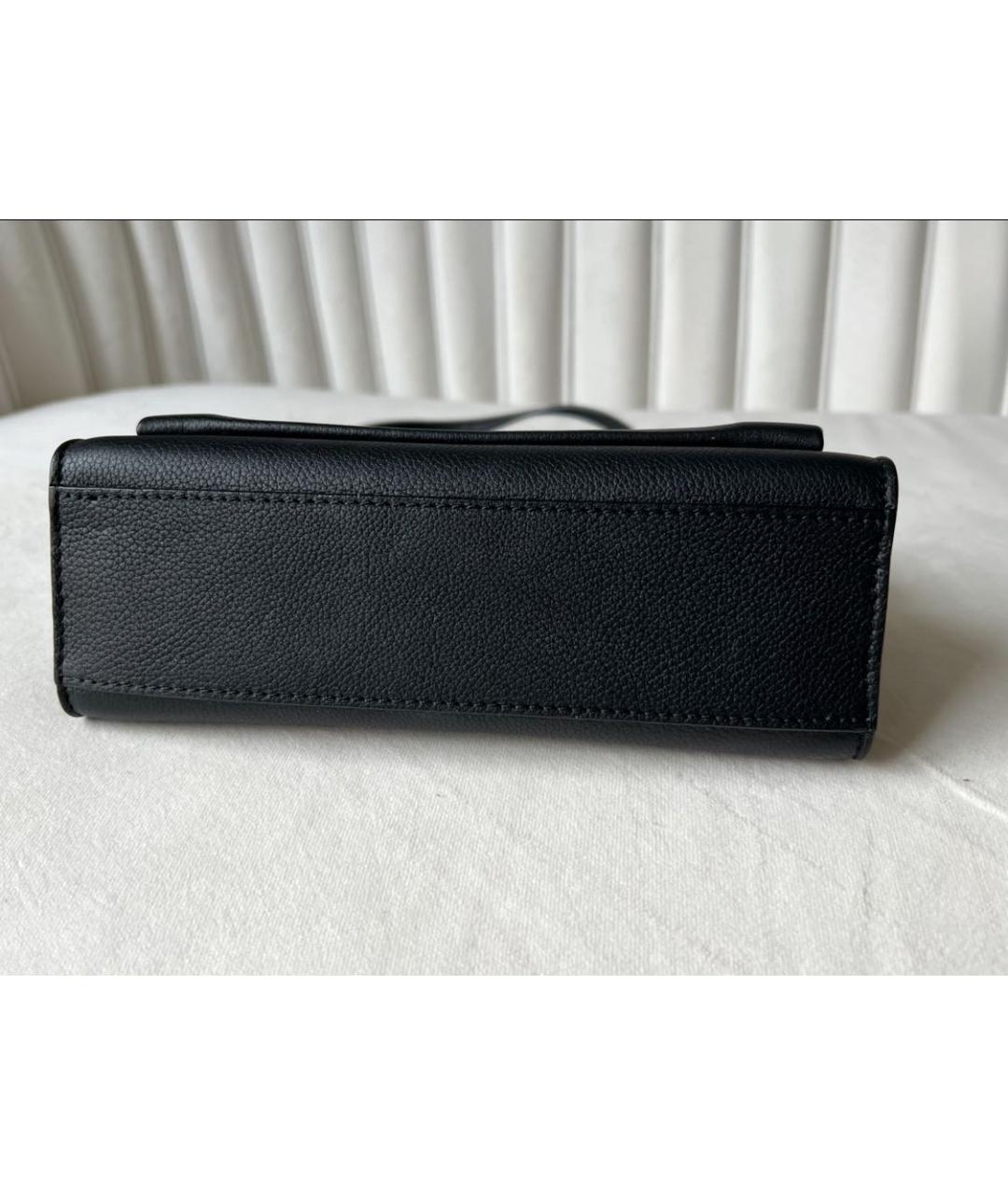 LOUIS VUITTON Черная кожаная сумка через плечо, фото 7