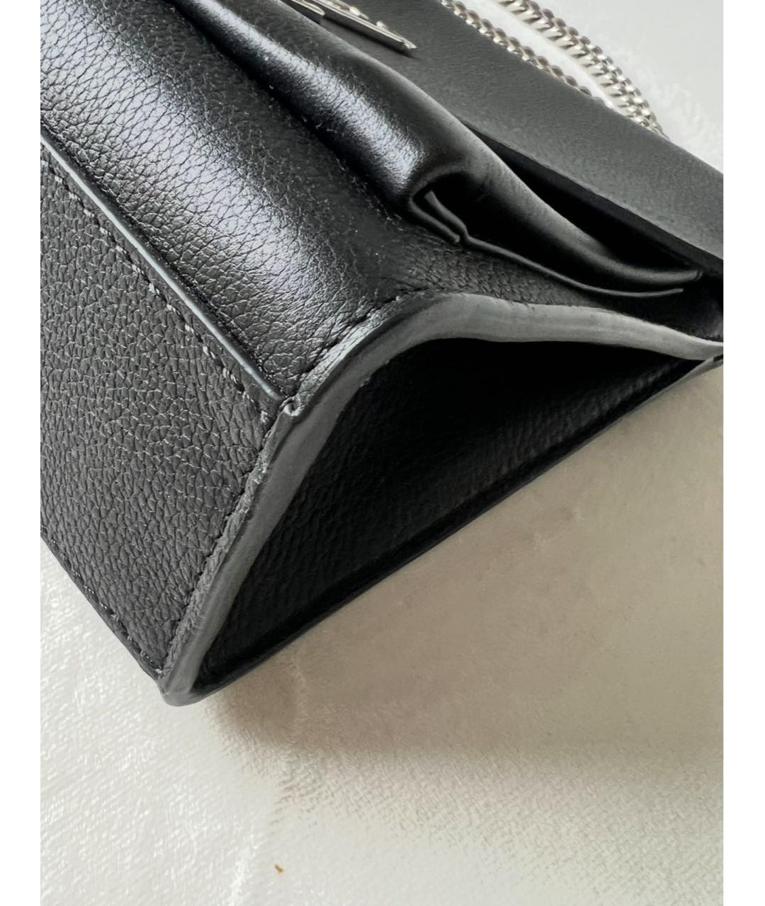 LOUIS VUITTON Черная кожаная сумка через плечо, фото 5