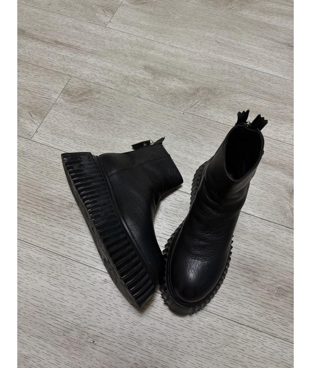 AGL Черные кожаные ботинки, фото 4