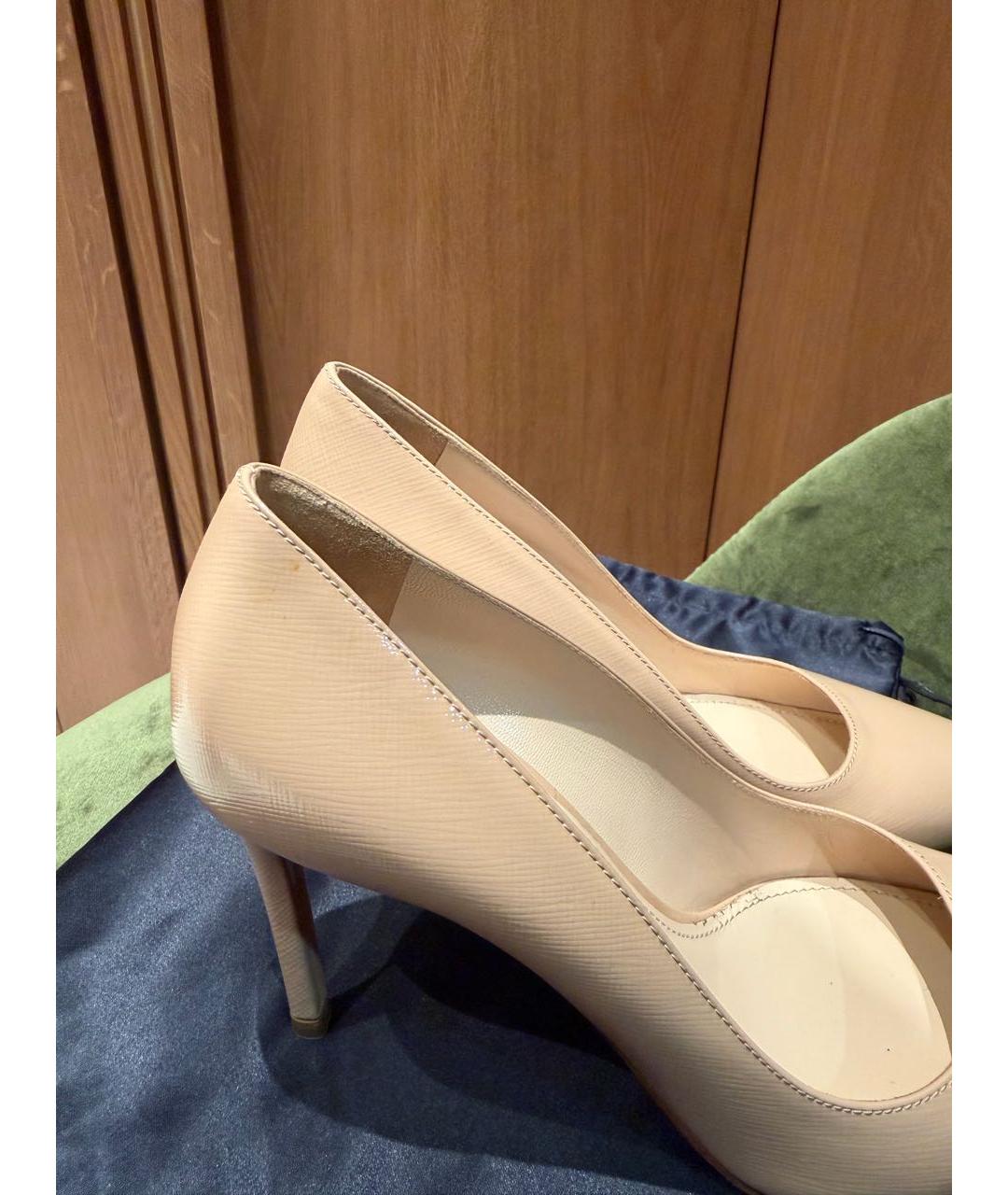 PRADA Бежевые туфли из лакированной кожи, фото 6
