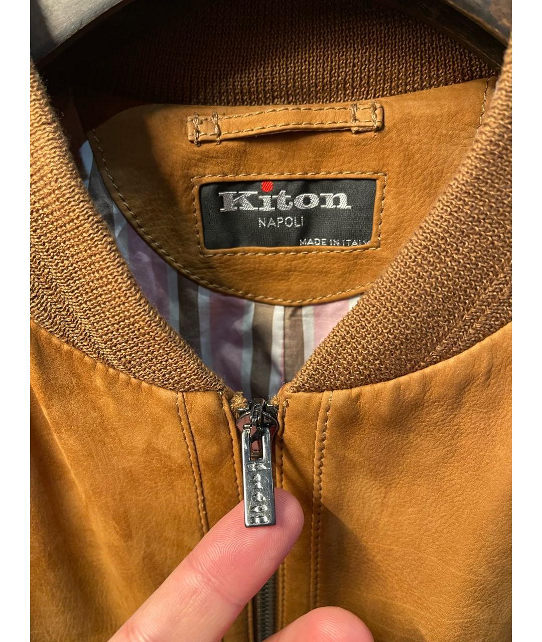 KITON Коричневая замшевая куртка, фото 3