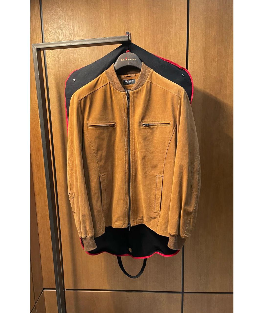 KITON Коричневая замшевая куртка, фото 9