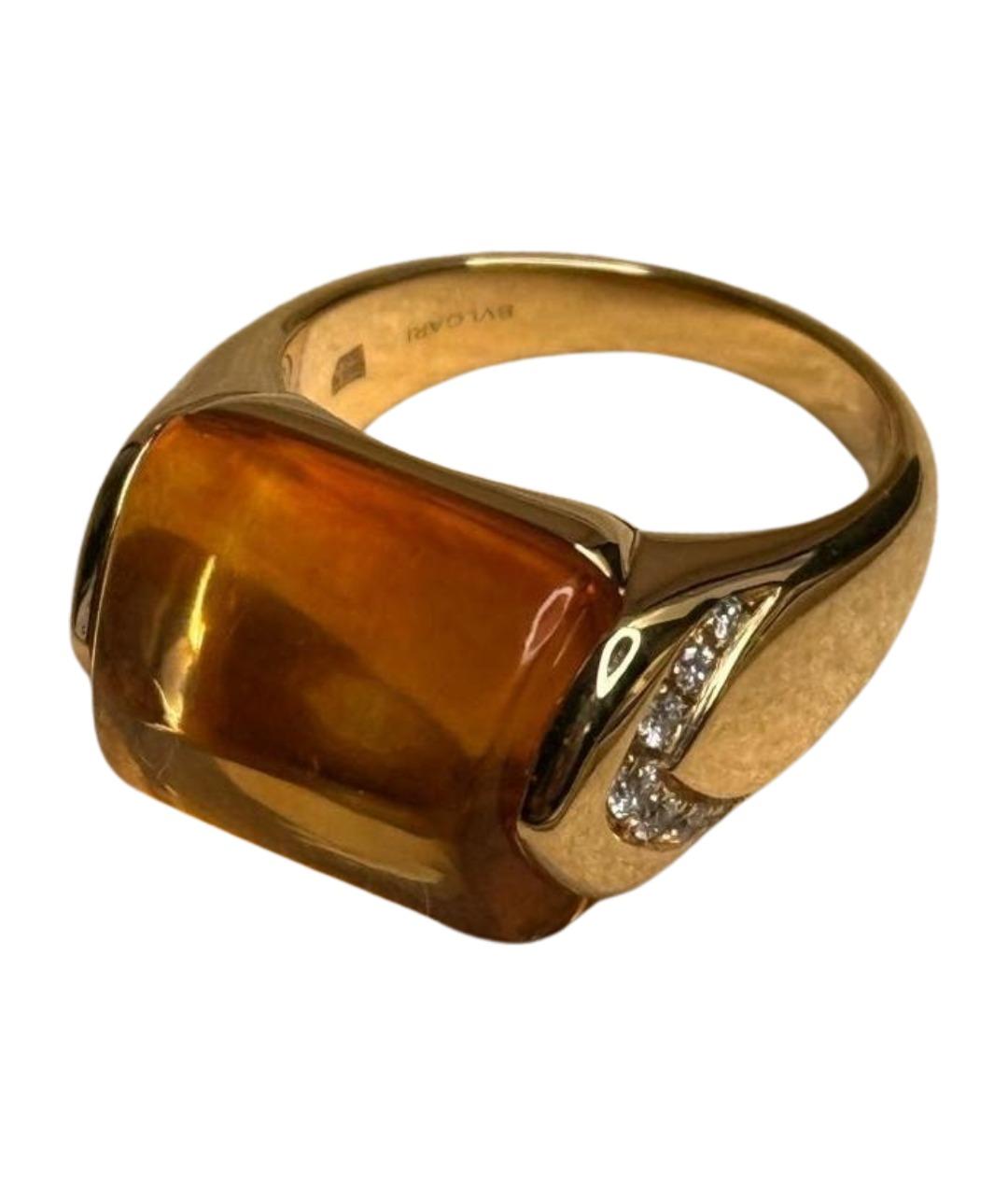 BVLGARI Коричневое кольцо из желтого золота, фото 1