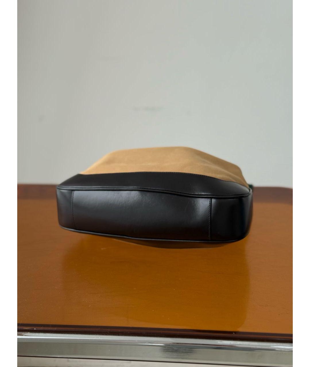 GUCCI Бежевая кожаная сумка с короткими ручками, фото 5