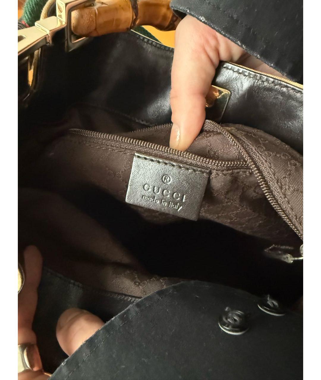 GUCCI Бежевая кожаная сумка с короткими ручками, фото 7