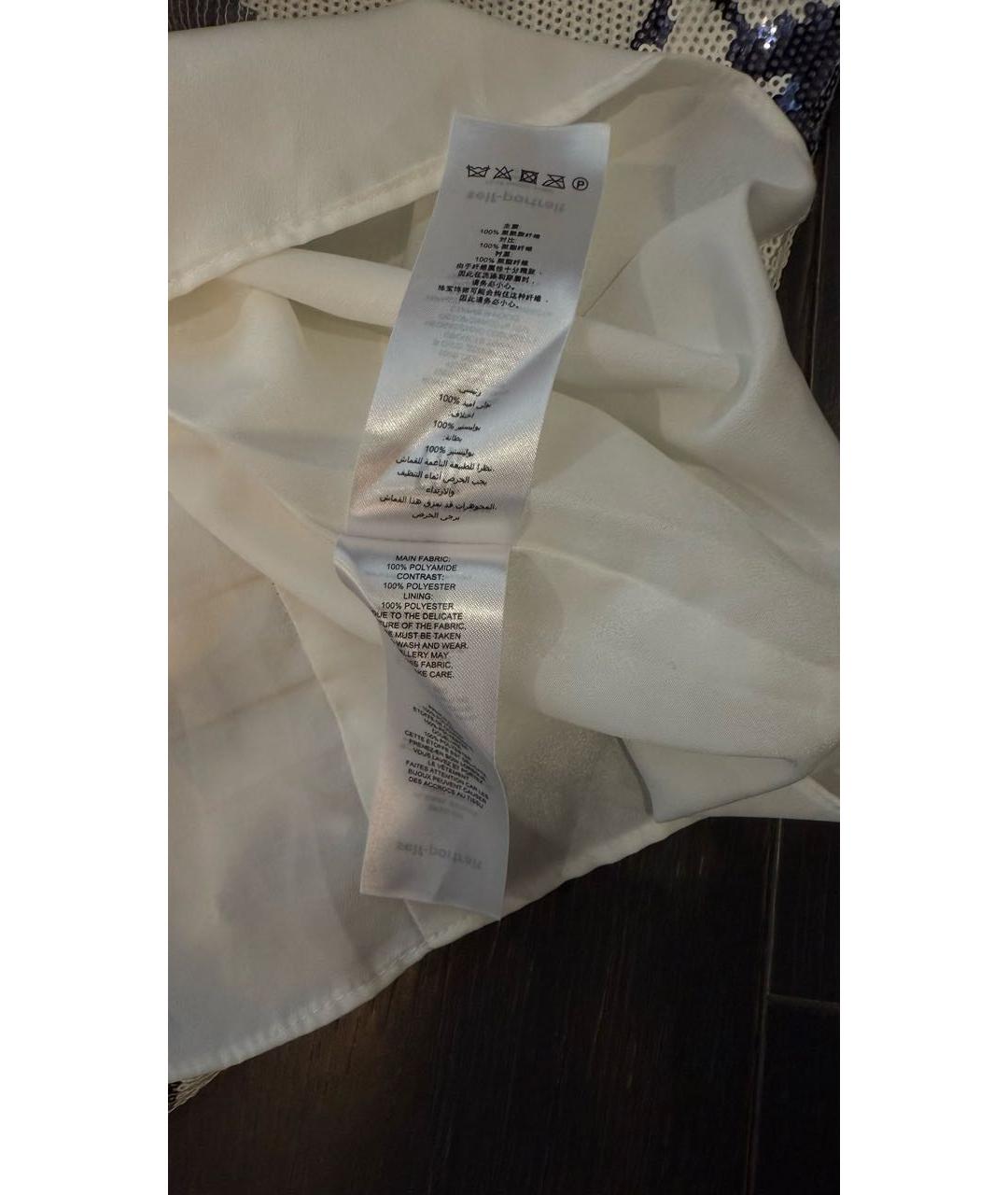 SELF-PORTRAIT Белое полиамидовое коктейльное платье, фото 7