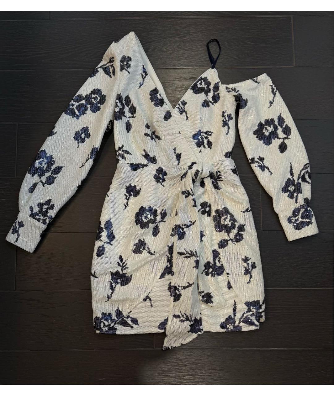 SELF-PORTRAIT Белое полиамидовое коктейльное платье, фото 9