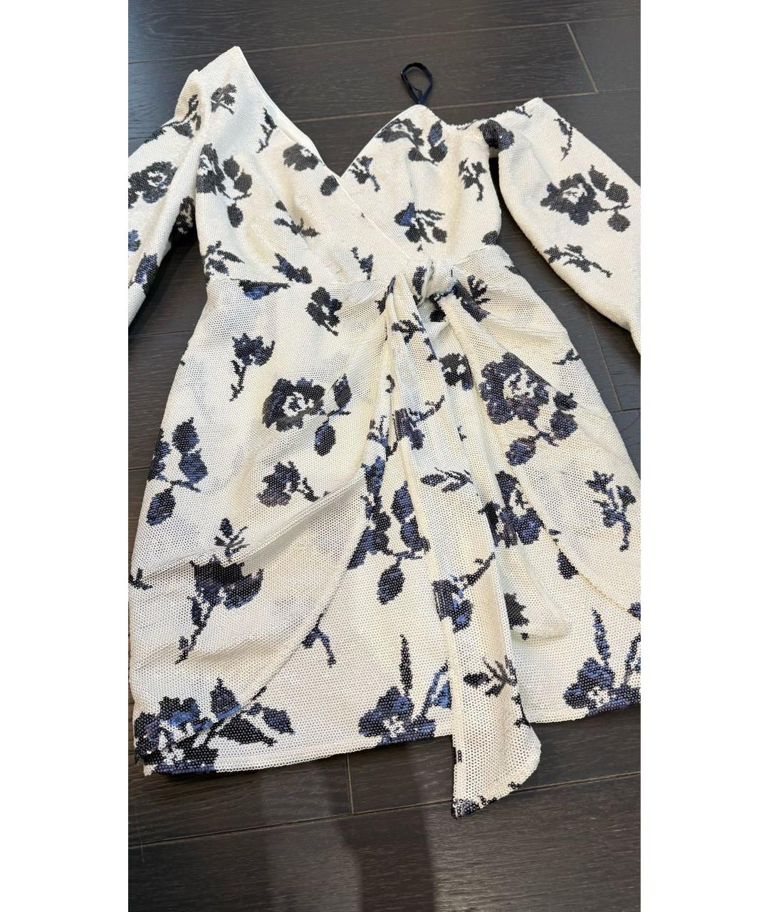 SELF-PORTRAIT Белое полиамидовое коктейльное платье, фото 4