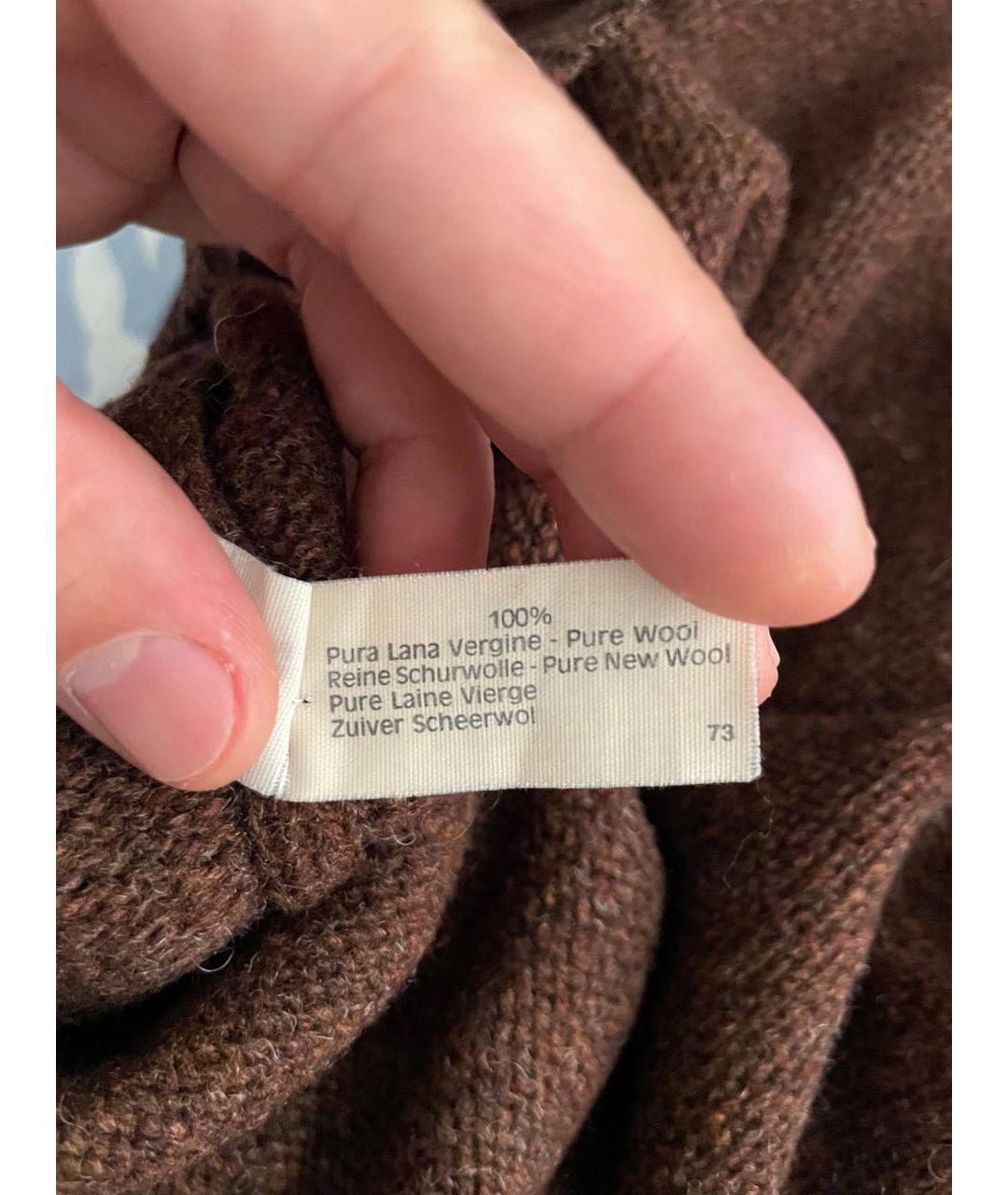 SAINT LAURENT Коричневый шерстяной джемпер / свитер, фото 5