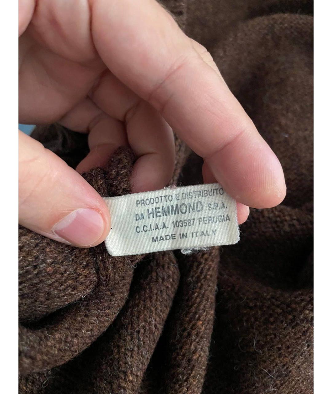 SAINT LAURENT Коричневый шерстяной джемпер / свитер, фото 4