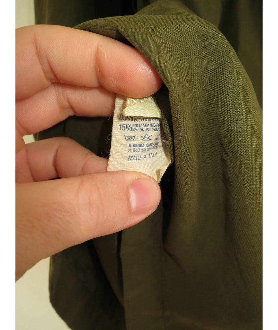 VERSUS VERSACE Хаки полиэстеровый тренч / плащ, фото 6