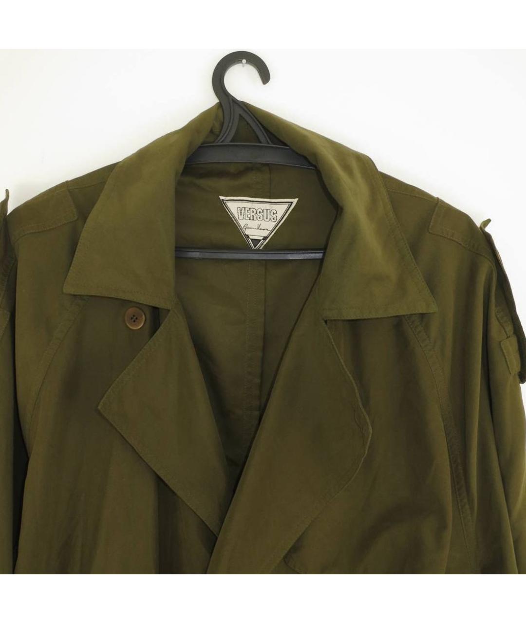 VERSUS VERSACE Хаки полиэстеровый тренч / плащ, фото 3