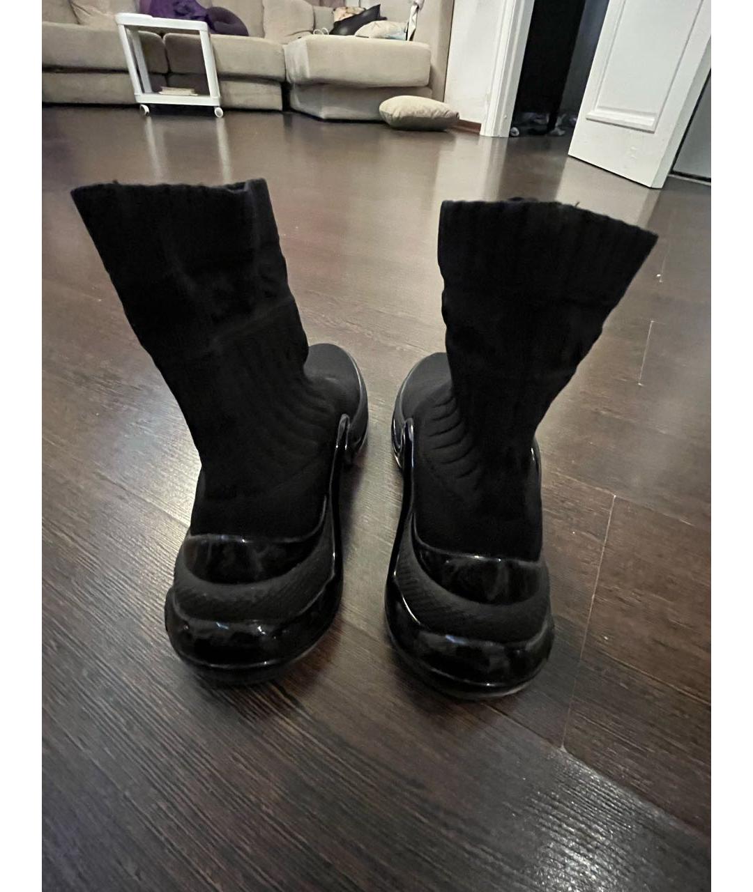 LOUIS VUITTON Черные текстильные кроссовки, фото 4