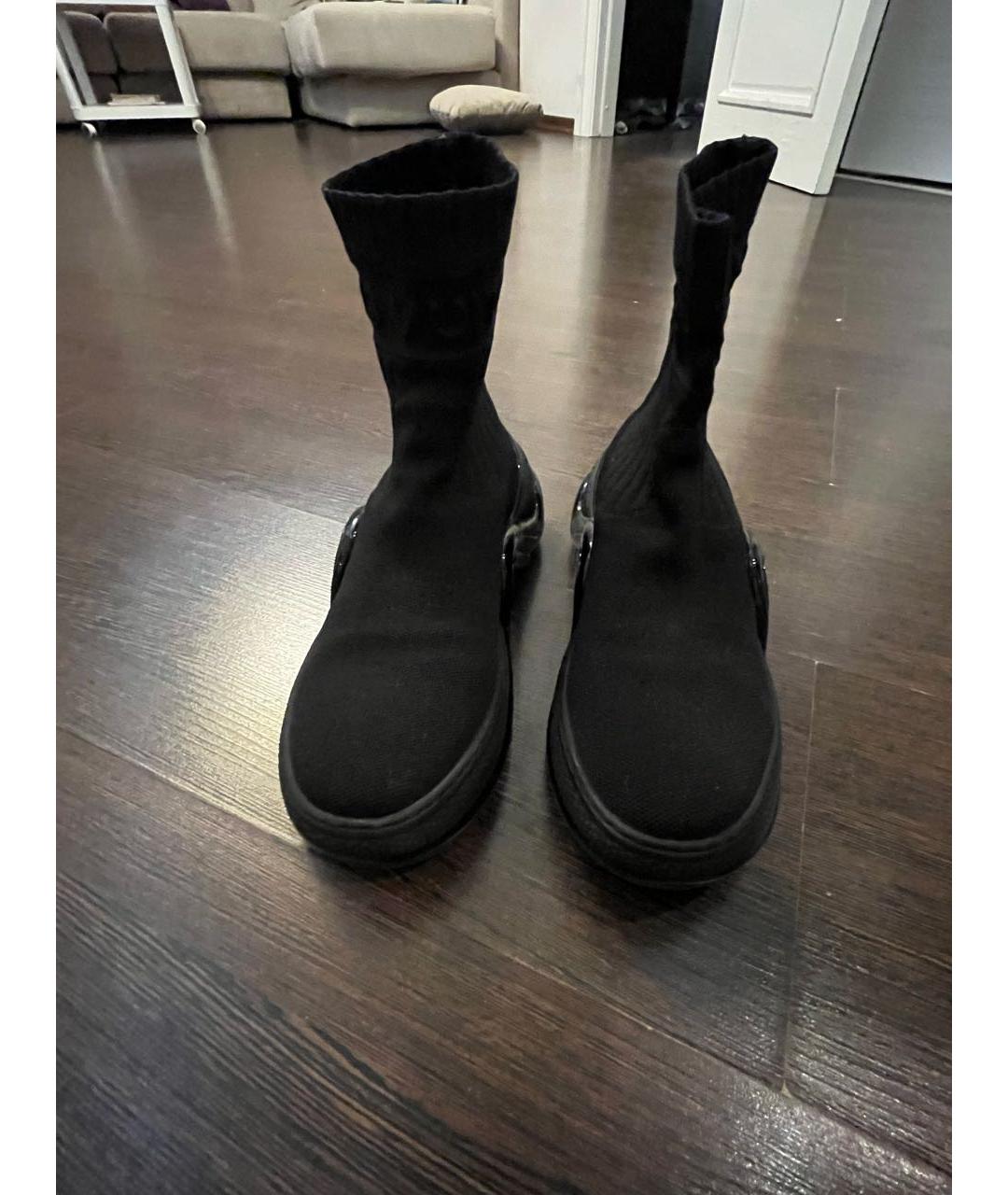 LOUIS VUITTON Черные текстильные кроссовки, фото 3