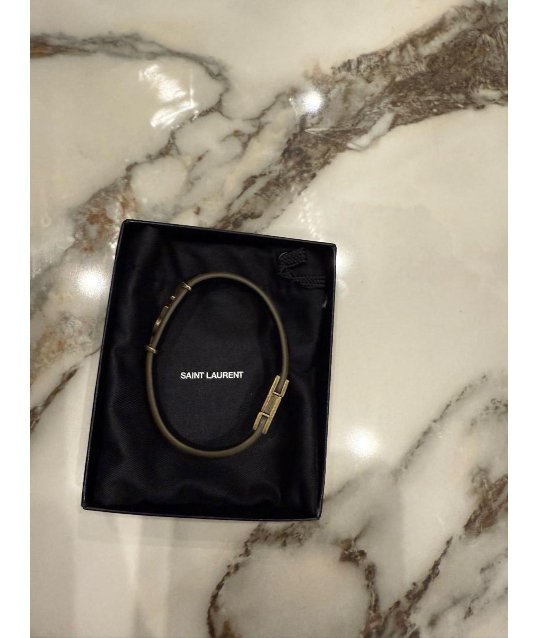 SAINT LAURENT Коричневый браслет, фото 3