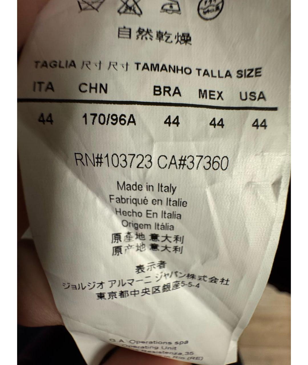 EMPORIO ARMANI Черное вискозное коктейльное платье, фото 4