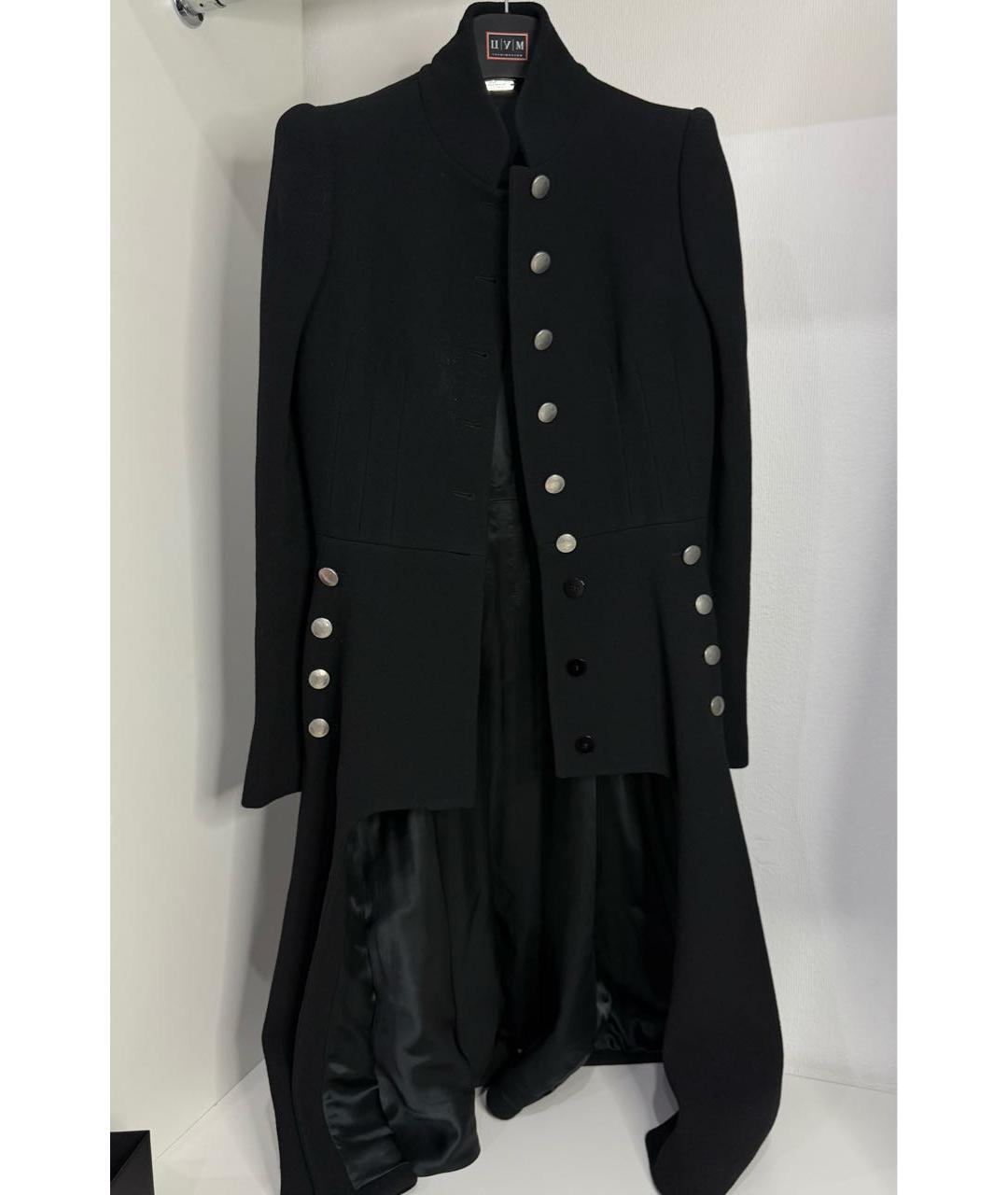 ALEXANDER MCQUEEN Черное шерстяное пальто, фото 3